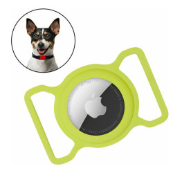 Hurtel AirTag case Silicone flexible cover collar loop case for pet dog cat Green (TAGCASGRN) (HRTTAGCASGRN)
