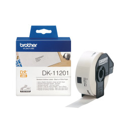 Brother DK-11201 Label Roll – Black on White, 29mm x 90mm (DK11201) (BRODK11201)