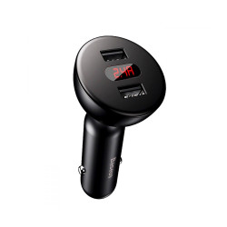 Baseus Car Charger Digital Display Black (CCALL-YT01) (BASCCALL-YT01)