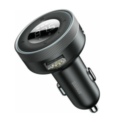 Baseus Car Charger Bluetooth FM Transmitter Enjoy Car with LED display Black (CCLH-01) (BASCCLH-01)