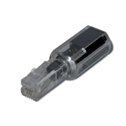 MediaRange Anti-Twist Adaptor for Telephones with plug-in Handset Black/Transparent (MRCS305)