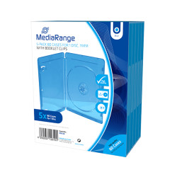 MediaRange BD Case  for 1 Disc 11mm Blue  (5 Pack) (MRBOX38)