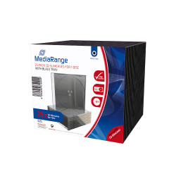 MediaRange 25-Pack CD Slimcases for 1 Disc with black tray (MRBOX32-25)