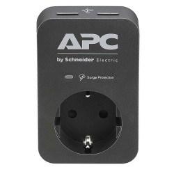 APC Essential SurgeArrest Πρίζα Ασφαλείας 1 Θέσης + 2 USB Black (PME1WU2B-GR) (APCPME1WU2B-GR)